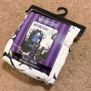 NWT Wednesday Plush Throw Blanket